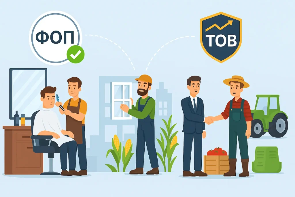 Примеры ФЛП и ООО: