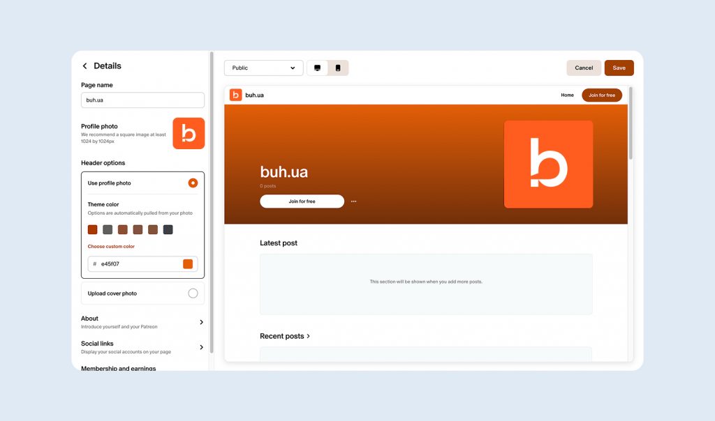 Patreon creator dashboard