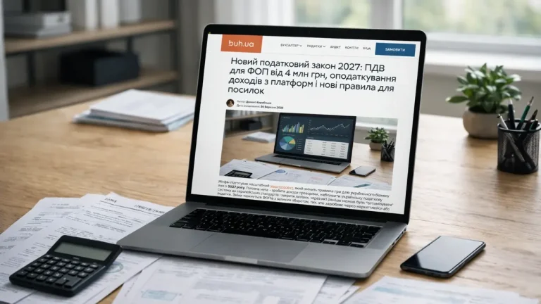 Новый налоговый закон 2027 в Украине — НДС для ФЛП от 4 млн грн, налоги с платформ и новые правила для посылок