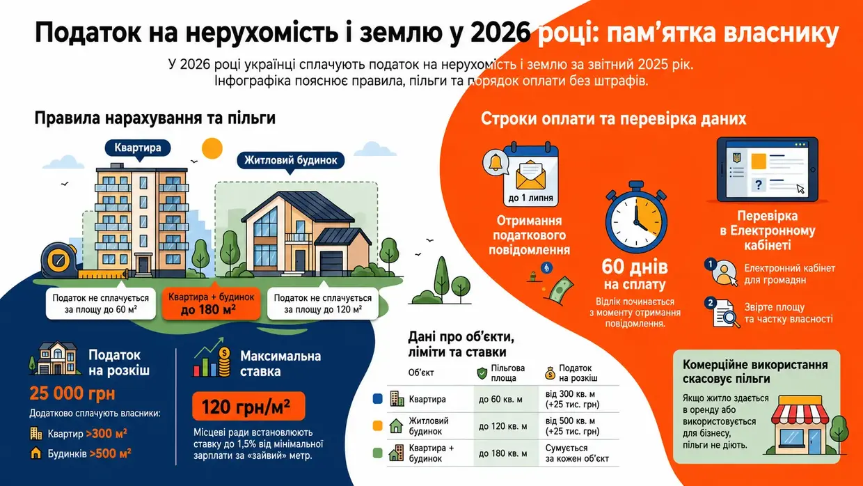 Податок на нерухомість і землю - пам'ятка