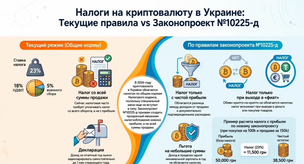 Налоги на криптовалюту в Украине в 2026 году