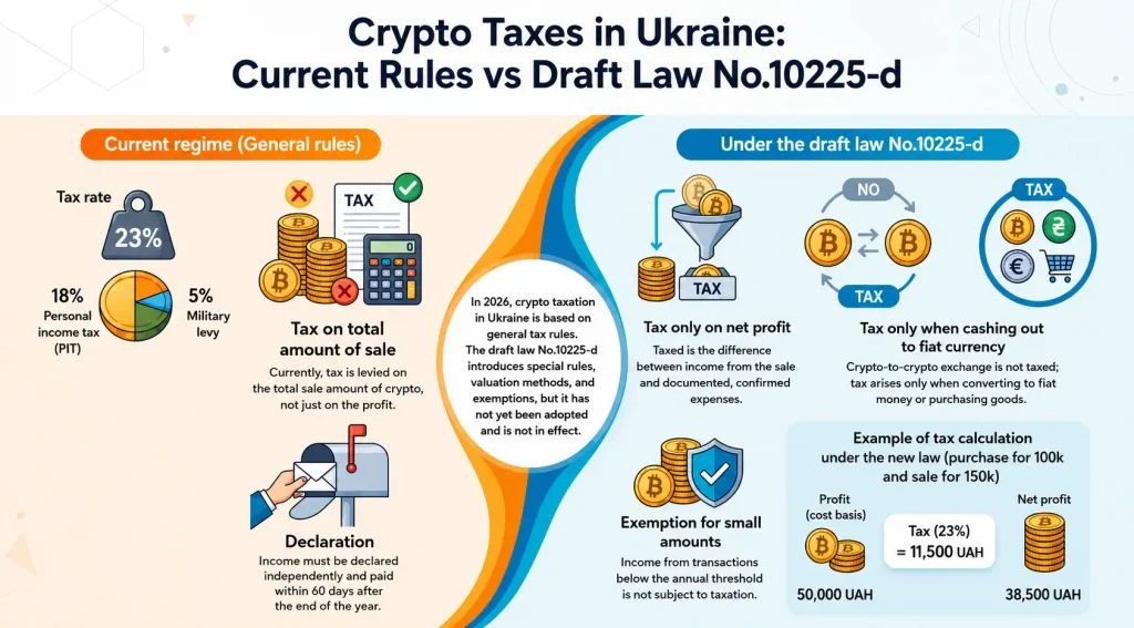Cryptocurrency taxes in Ukraine in 2026