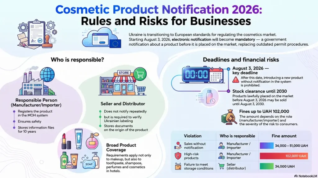 Cosmetic product notification in Ukraine in 2026.
