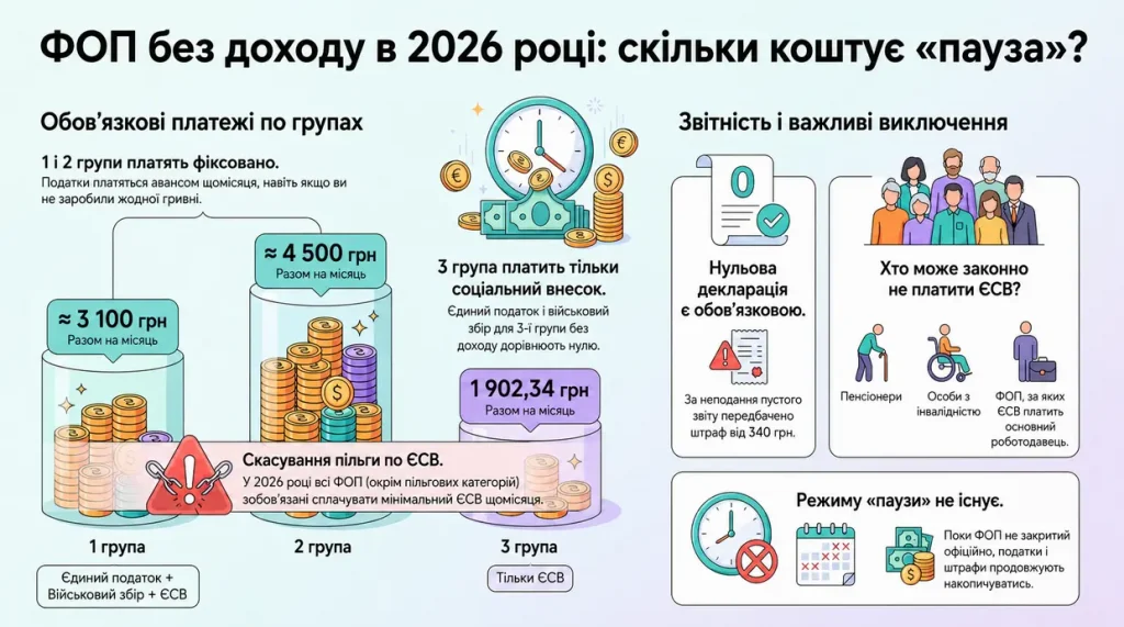 ФОП без доходу у 2026 році