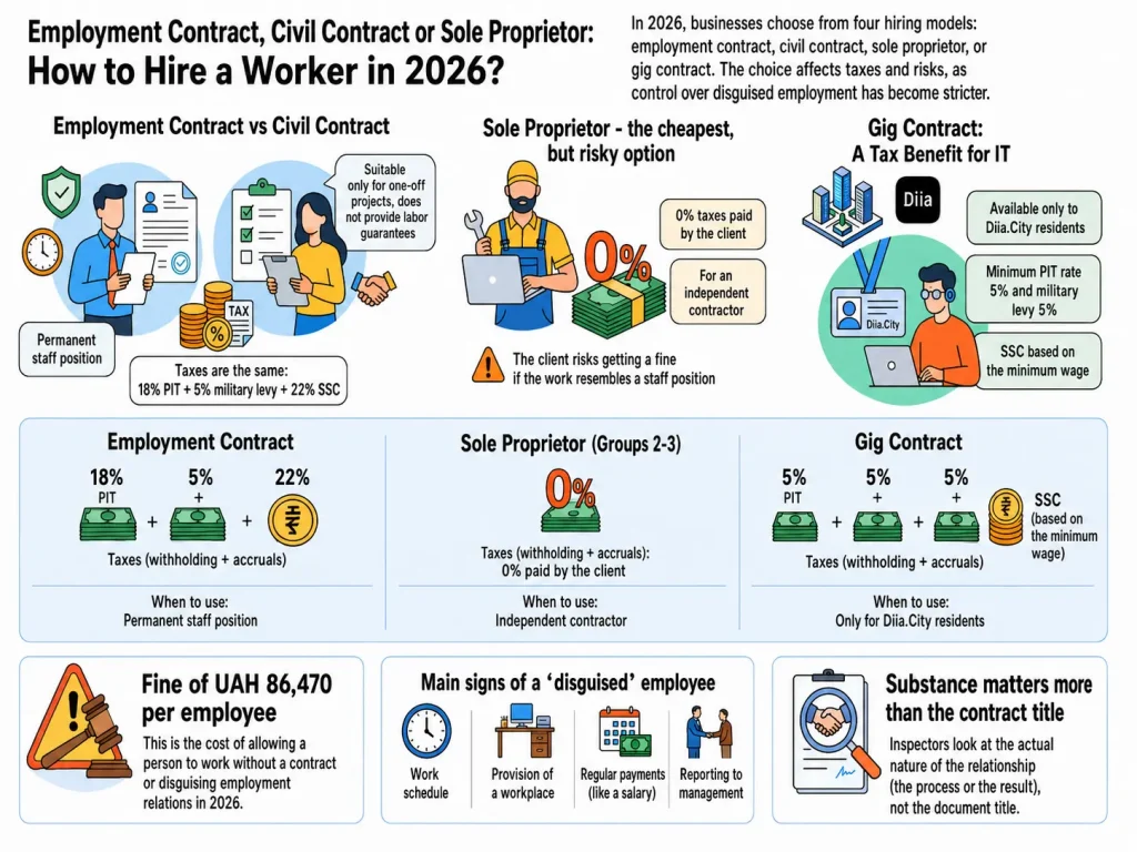 how to hire an independent contractor in Ukraine