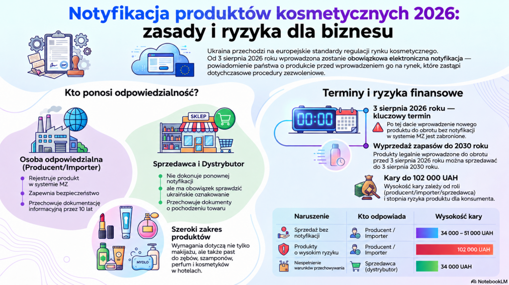 Notyfikacja produktów kosmetycznych w Ukrainie w 2026 roku.
