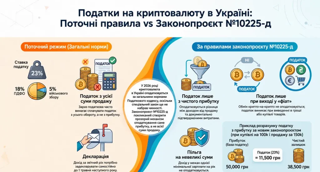 Податки на криптовалюту в Україні у 2026 році